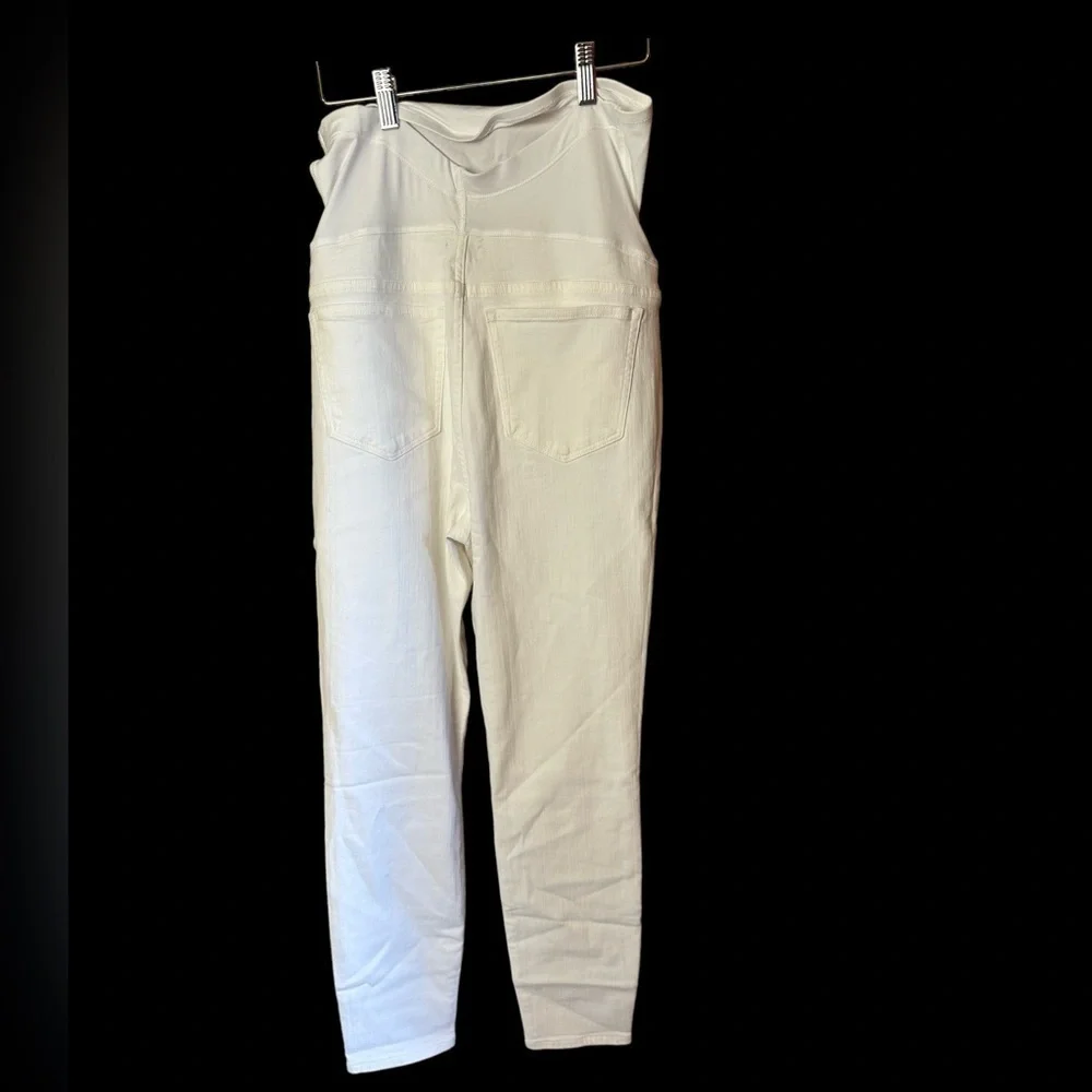 J Crew White Straight Leg Maternity Jeans Size 28 Signature Stretch